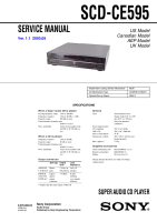 Sony SCD-CE595 - Service Manual 